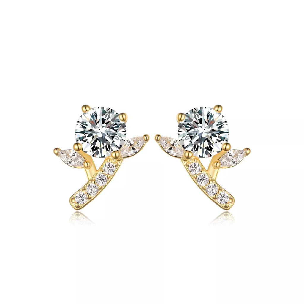 2 Carat Moissanite 925 Sterling Silver Stud Earrings