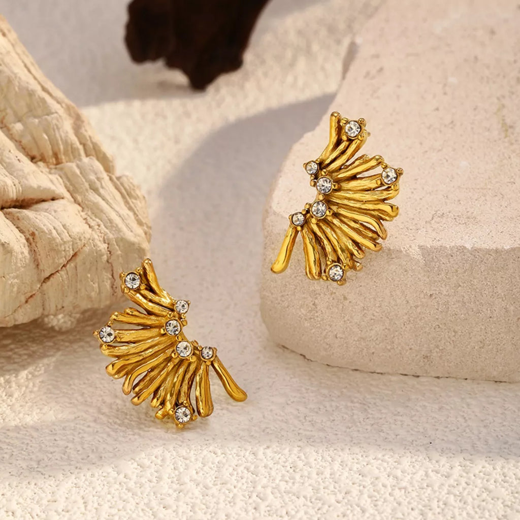 18K Gold-Plated Stud Earrings