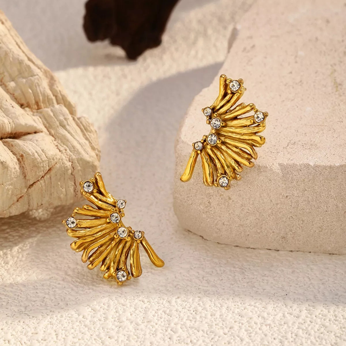 18K Gold-Plated Stud Earrings