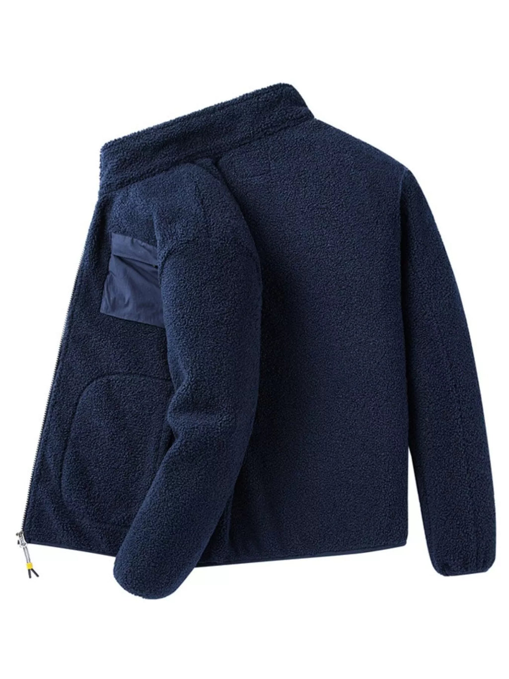Men's Plus Size Warm Fleece Zip-Up Jacket