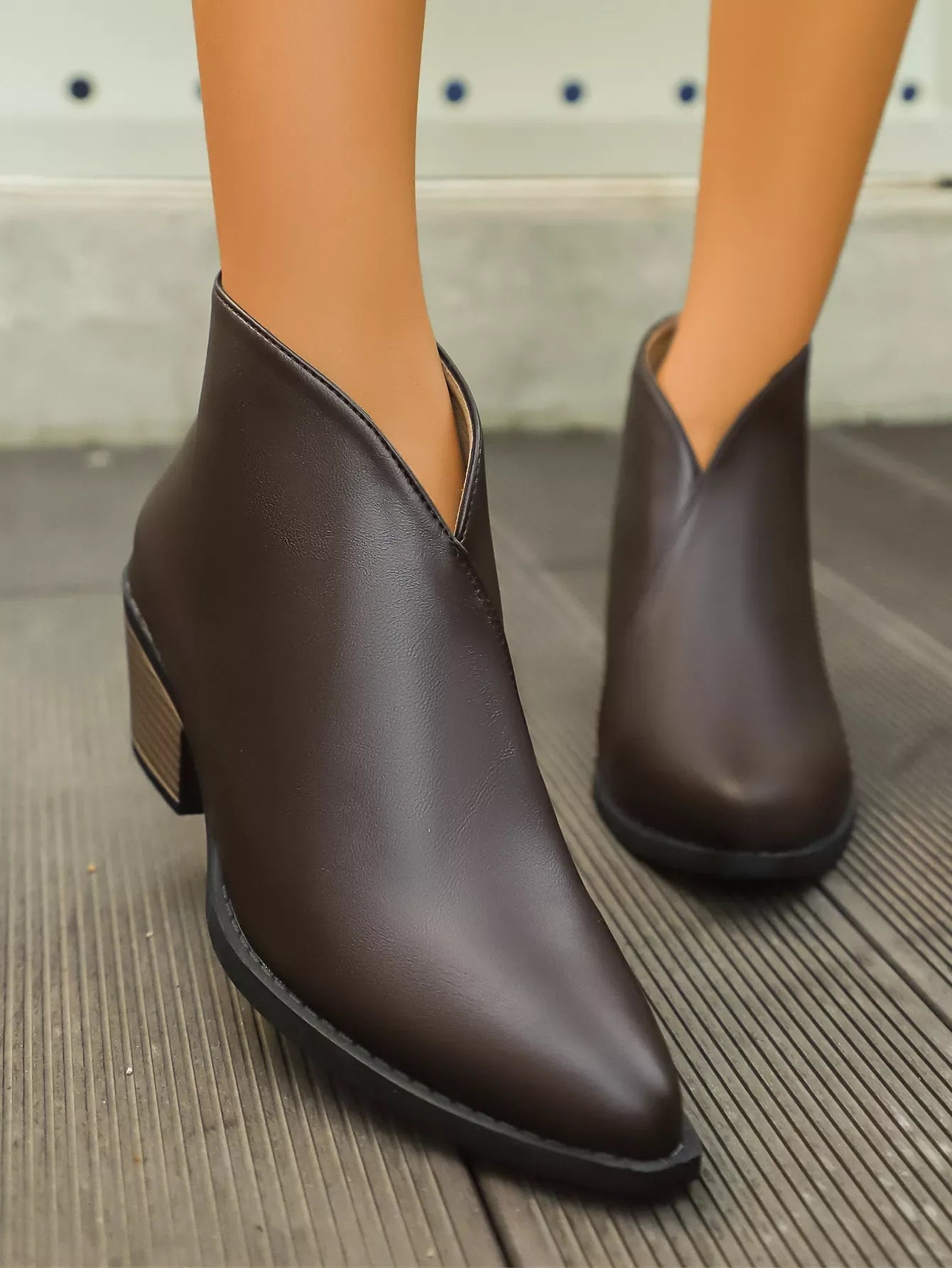 Pointed-Toe Ankle Boots