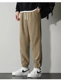 Men's Plus Size Drawstring Ankle Pants