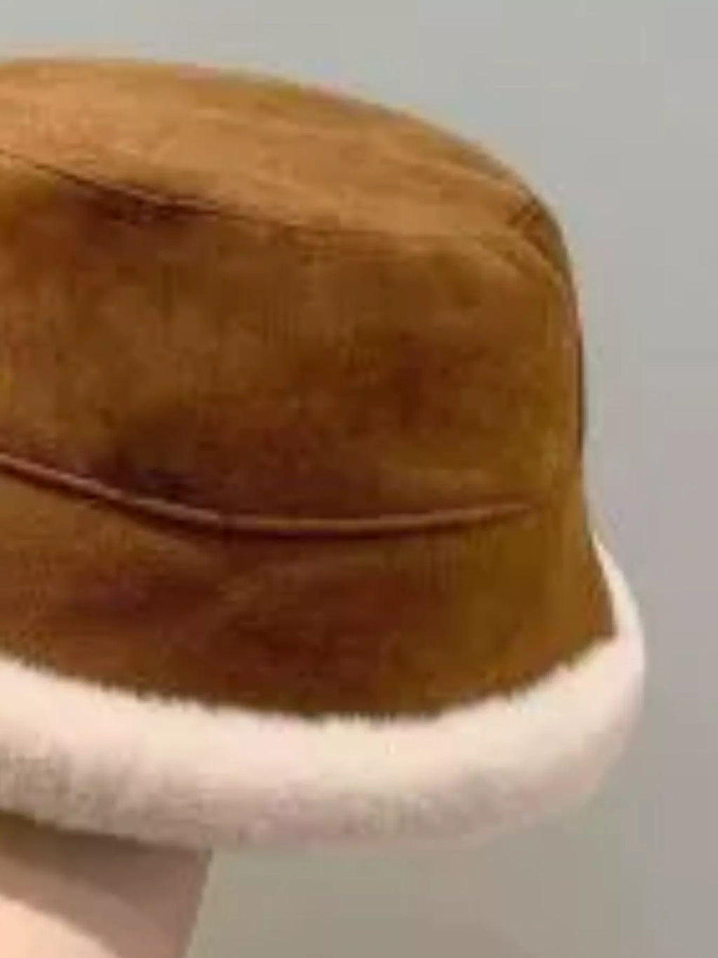 Children's Warm Plush Trim Bucket Hat