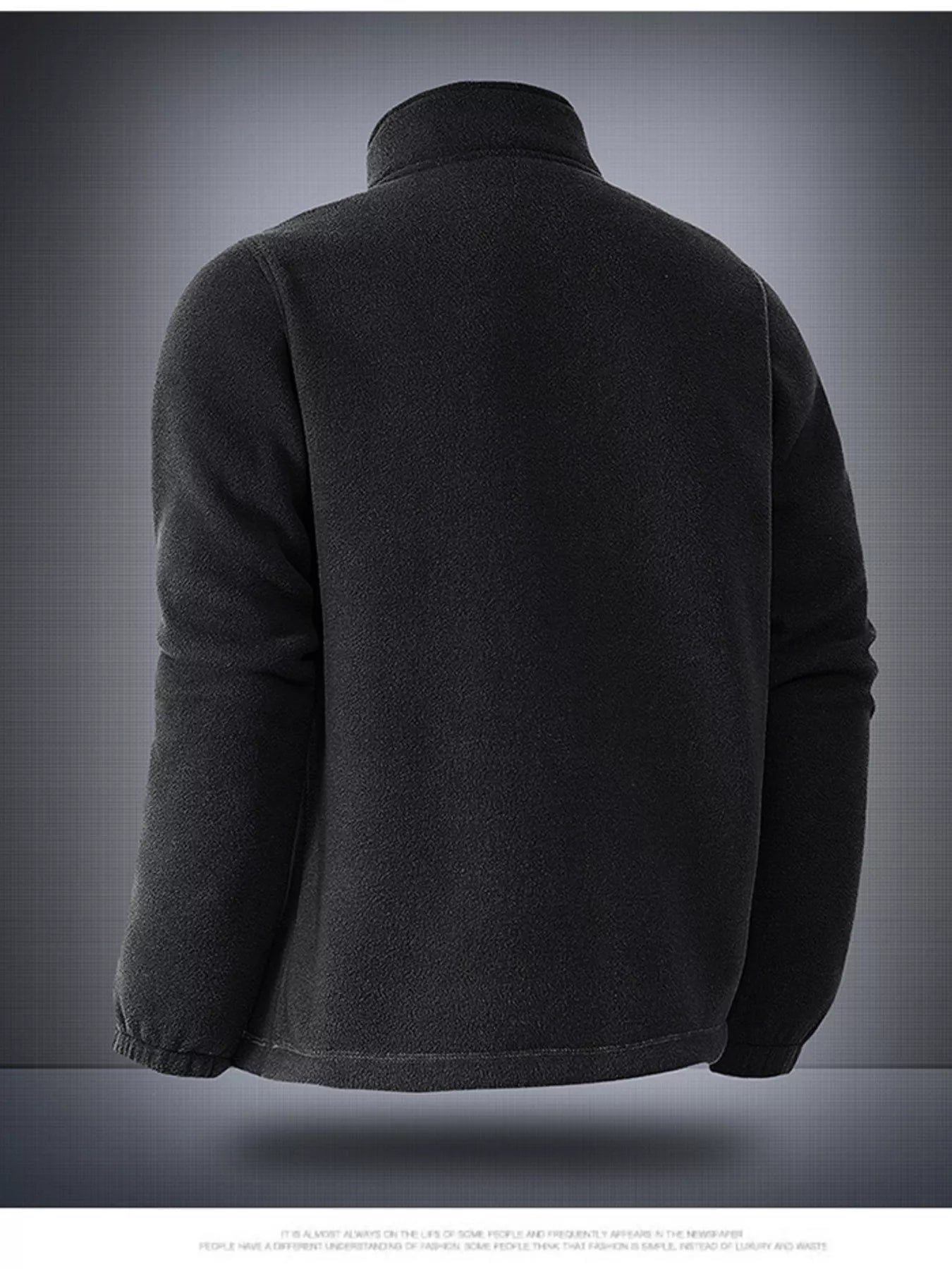 Men's Plus Size Warm Fleece Jacket with Zipper