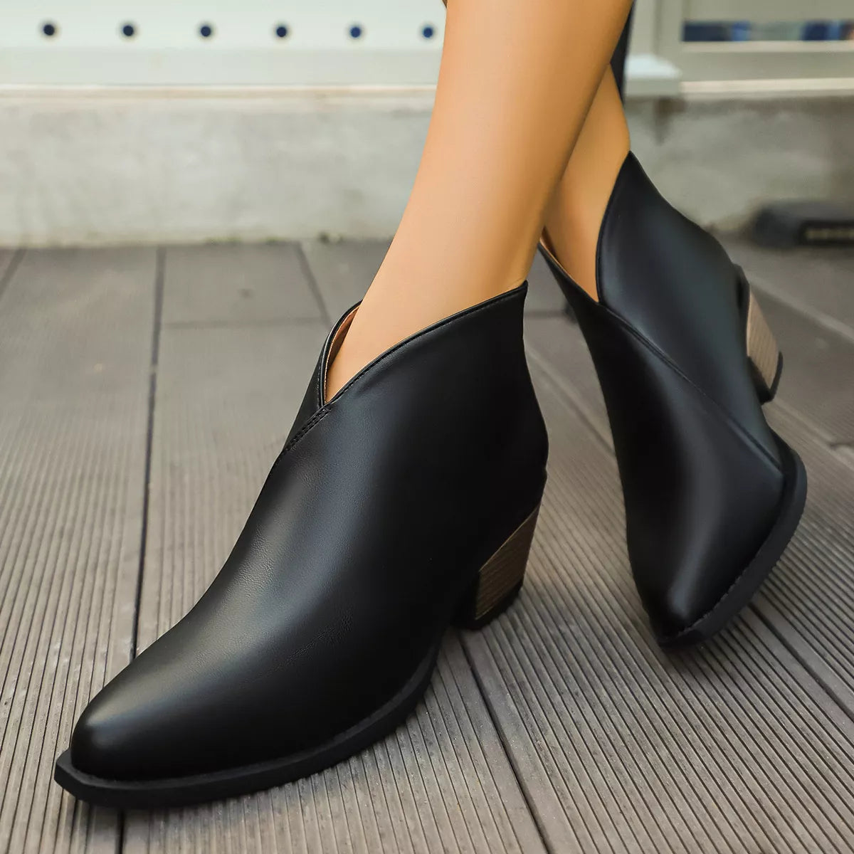 Pointed-Toe Ankle Boots