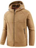 Men's Plus Size Zip Up Hooded Fleece Jacket