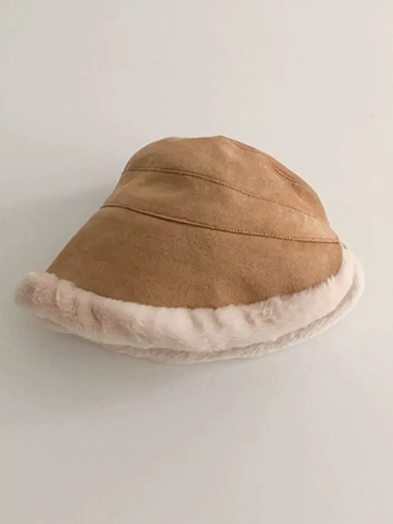 Children's Warm Plush Trim Bucket Hat