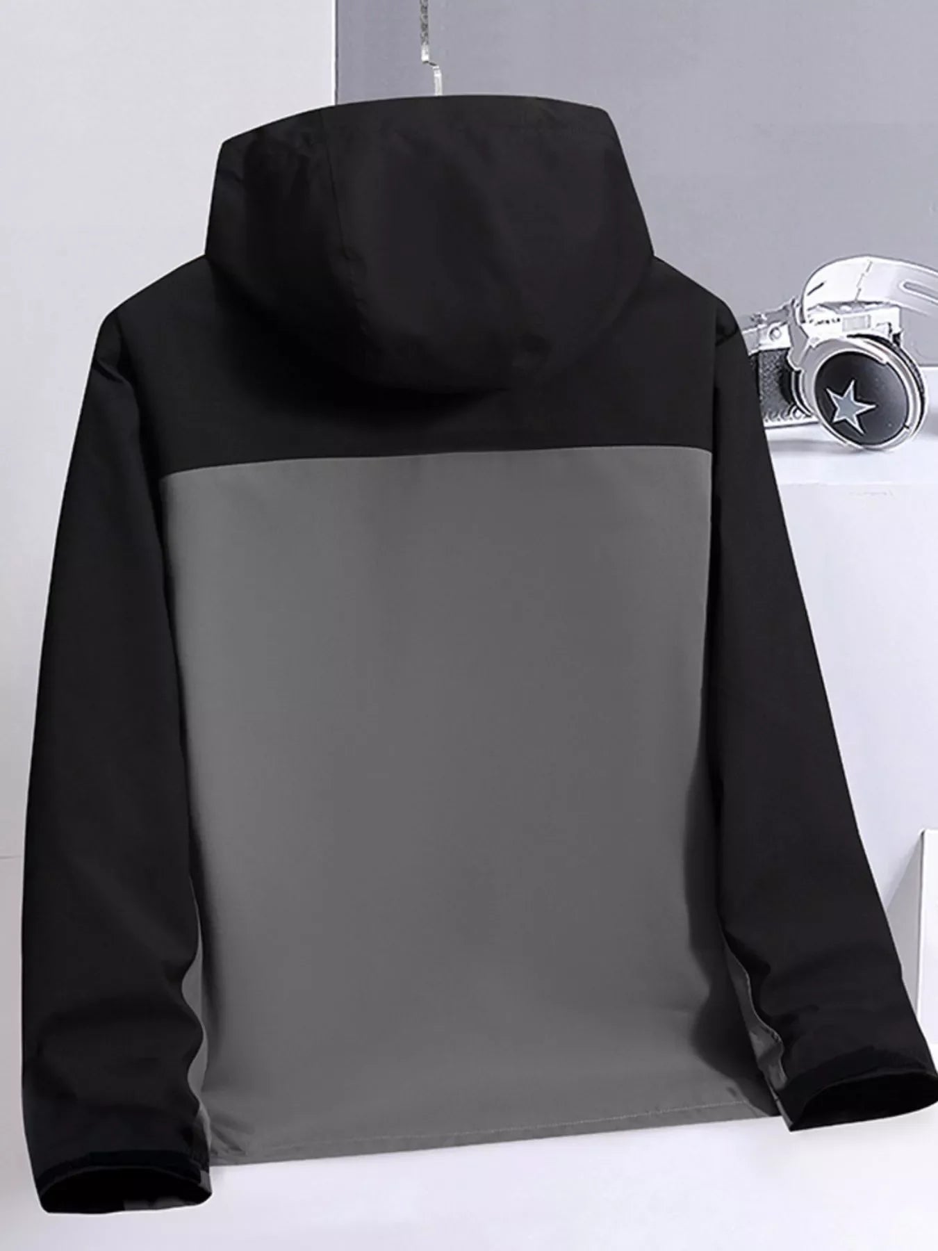 Men's Plus Size Zip Up Hooded Jacket