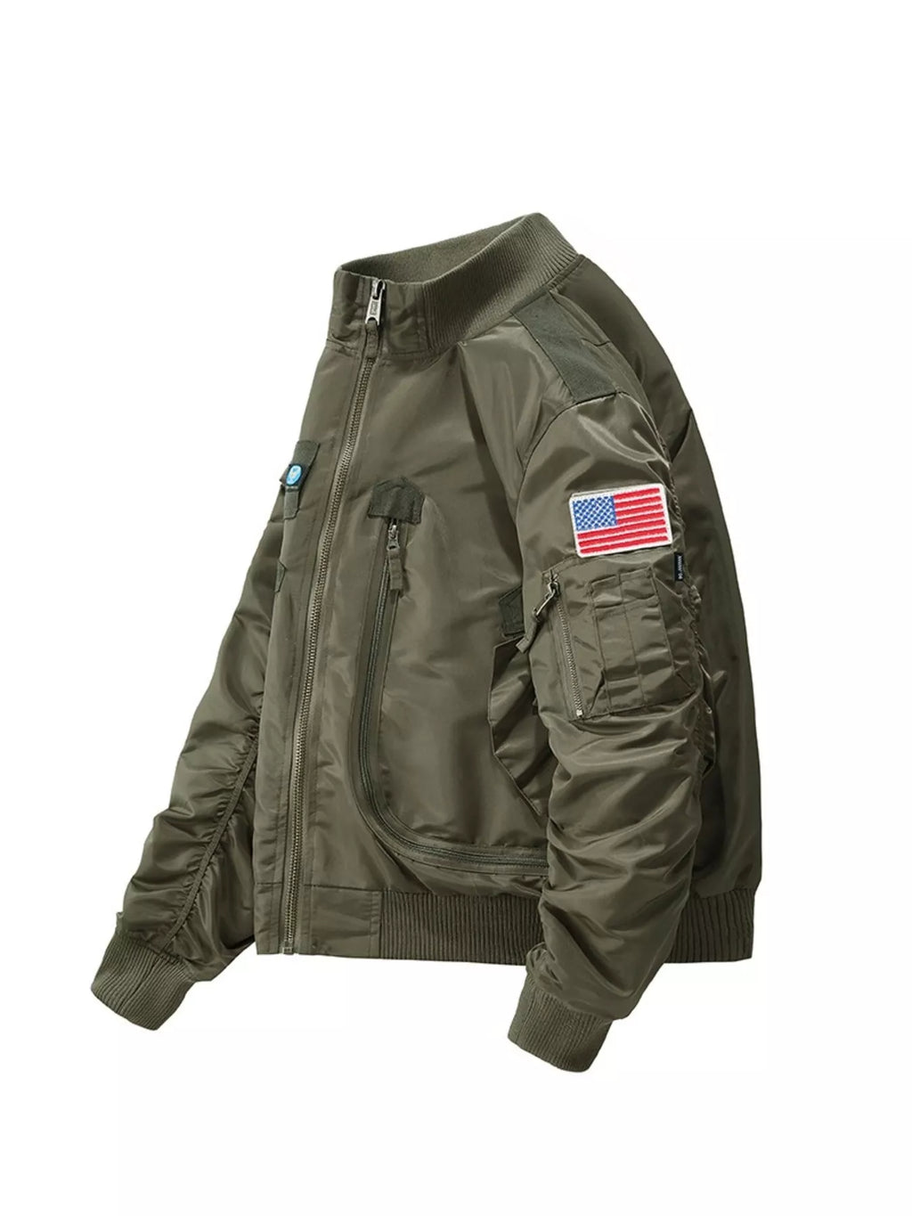 Men's Plus Size Zip Up Bomber Jacket