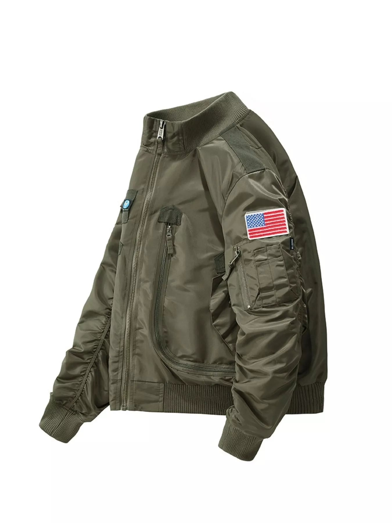 Men's Plus Size Zip Up Bomber Jacket