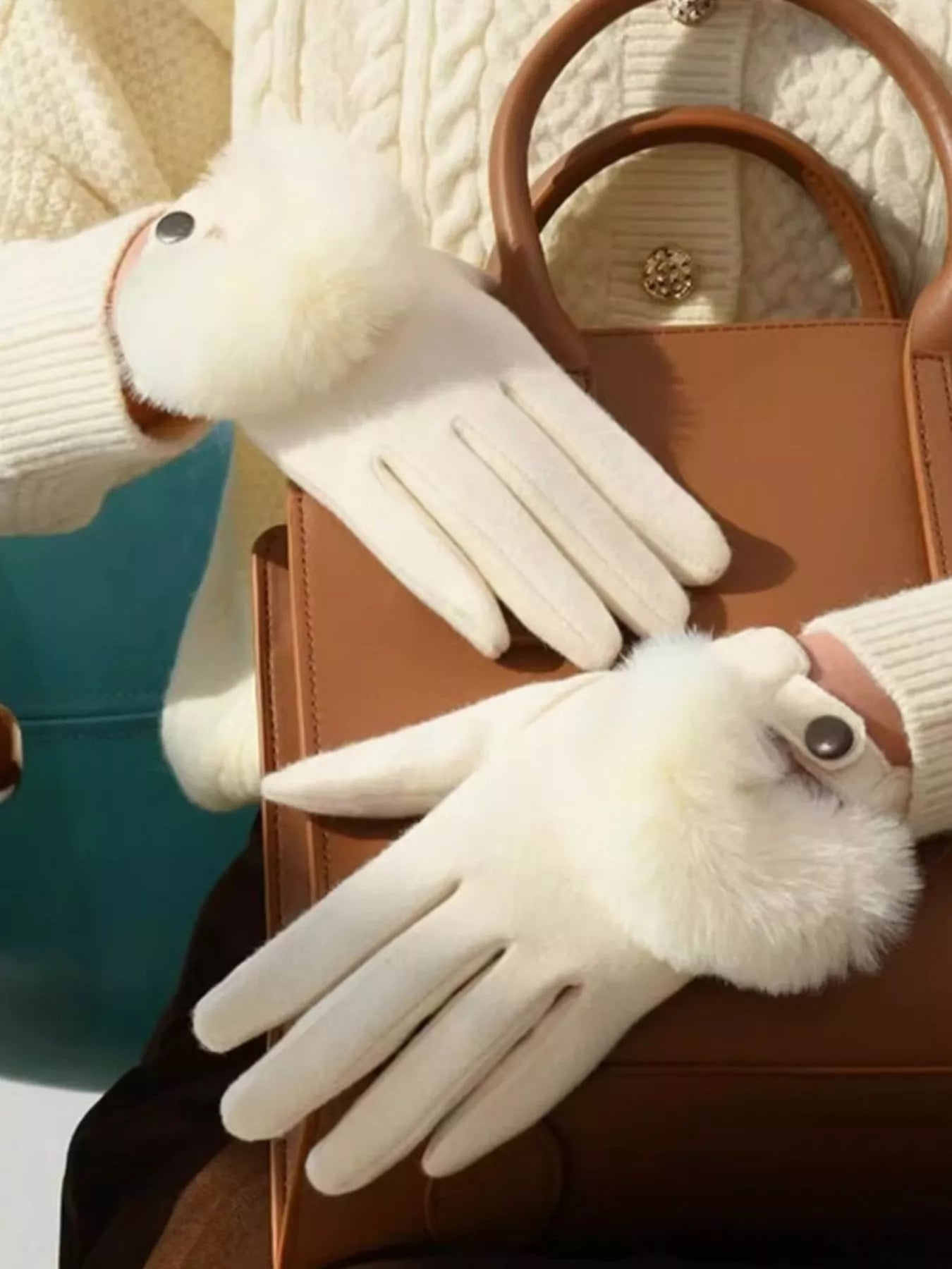Faux Fur Cuff Gloves