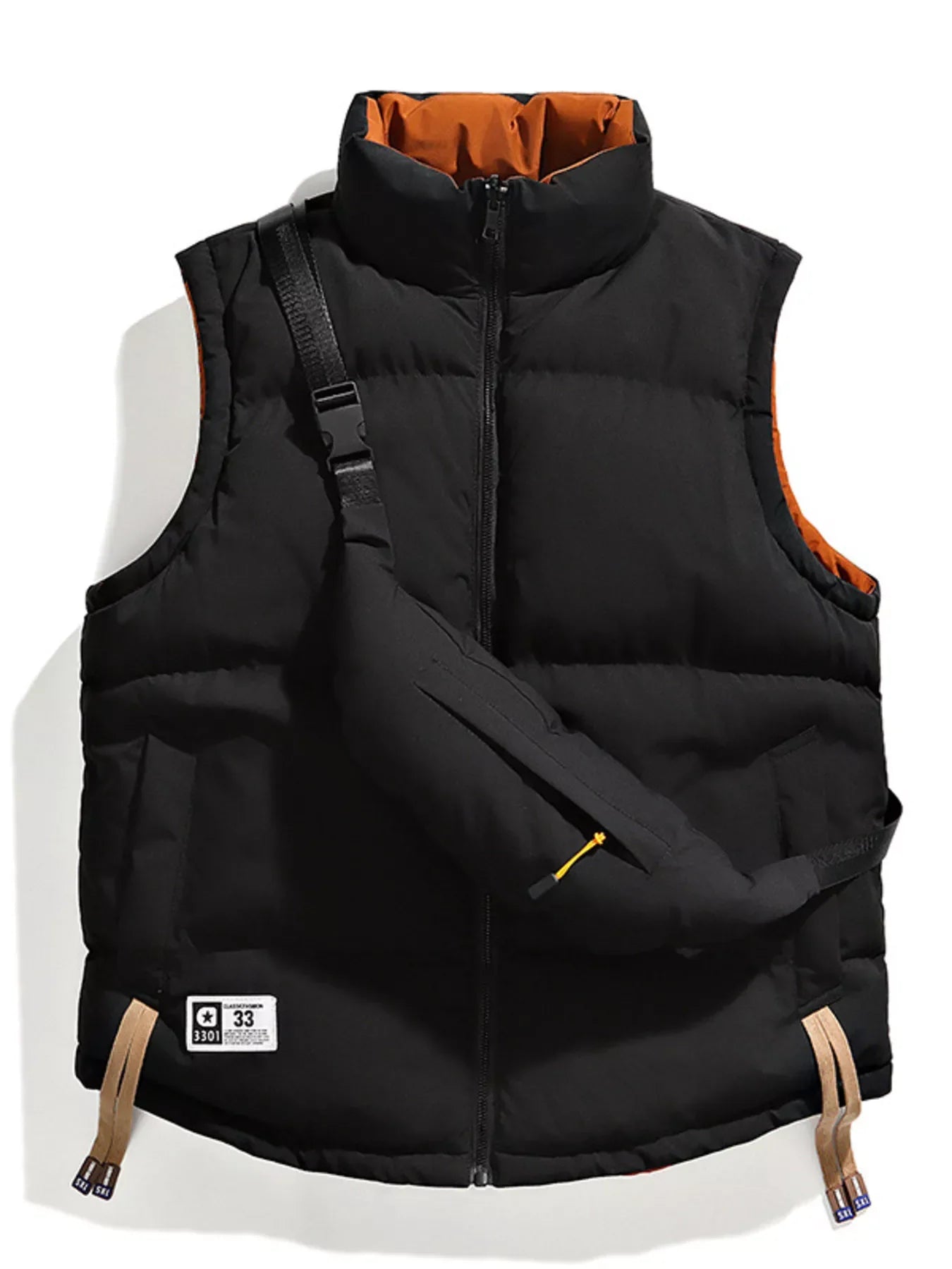 Men's Plus Size Sleeveless Padded Puffer Vest