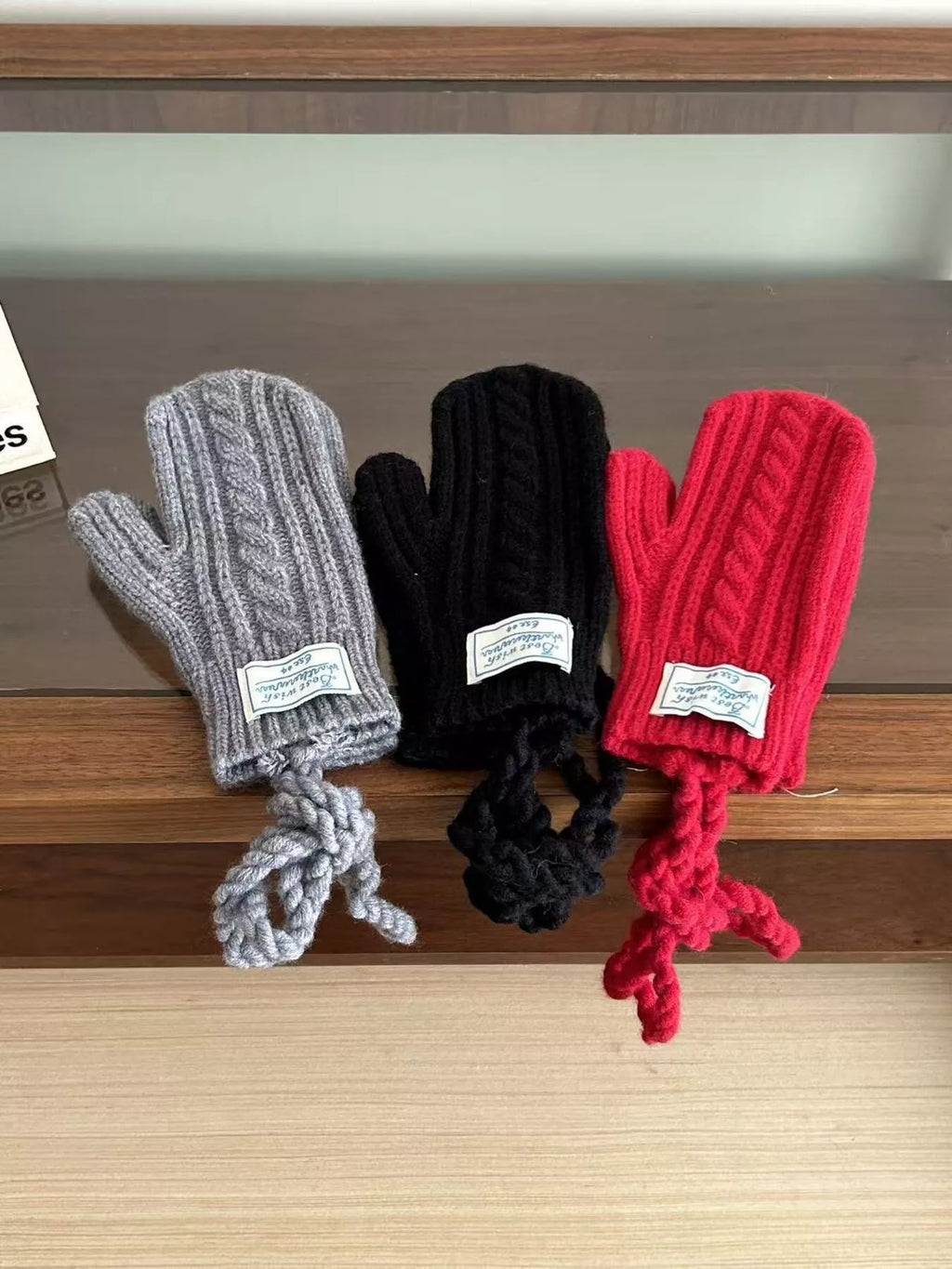 Cable Knit Warm Gloves