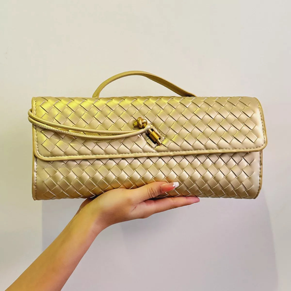 Woven Leather Crossbody Bag