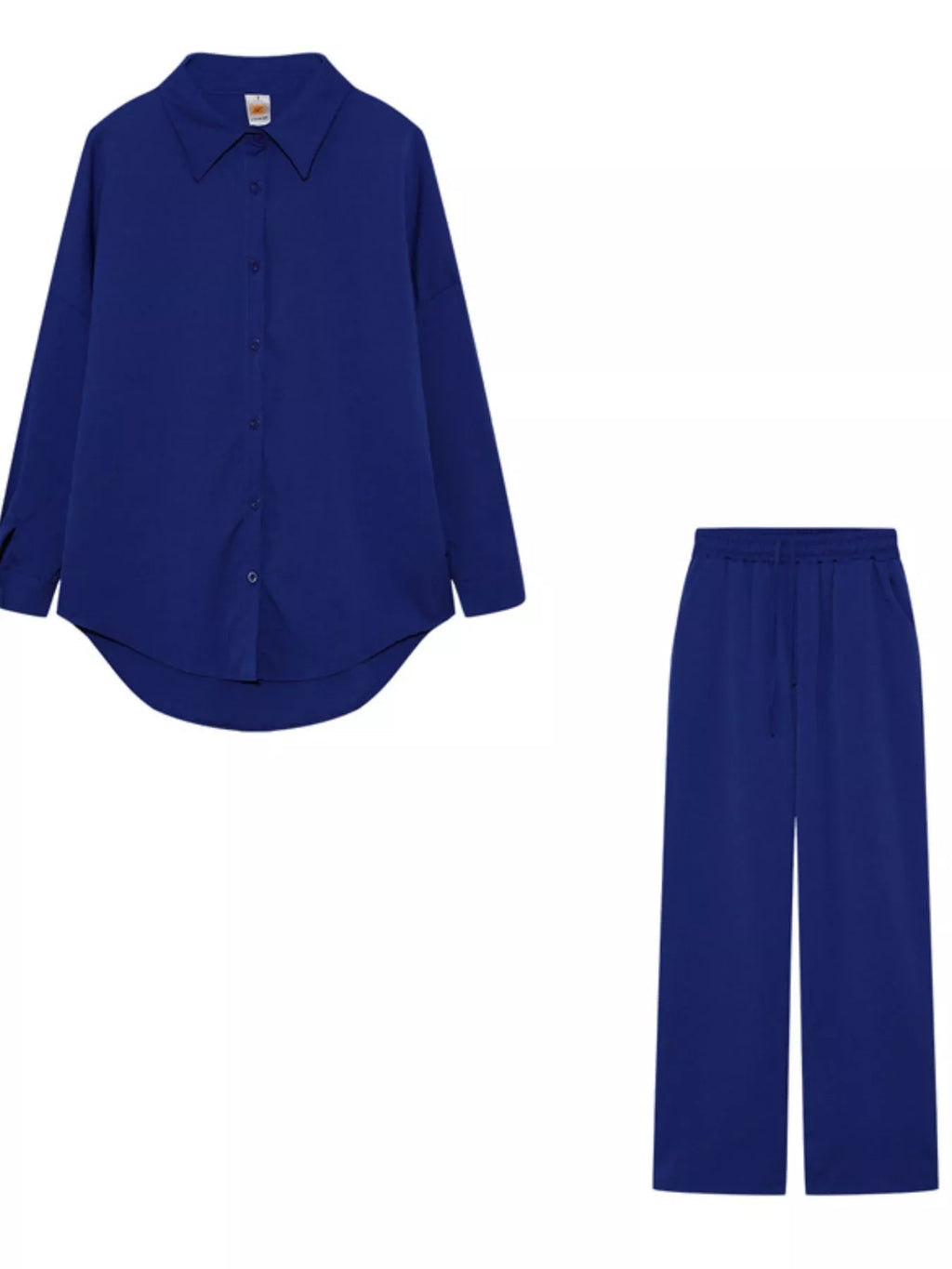 Full Size Button Up Shirt and Pants Set Plus Size