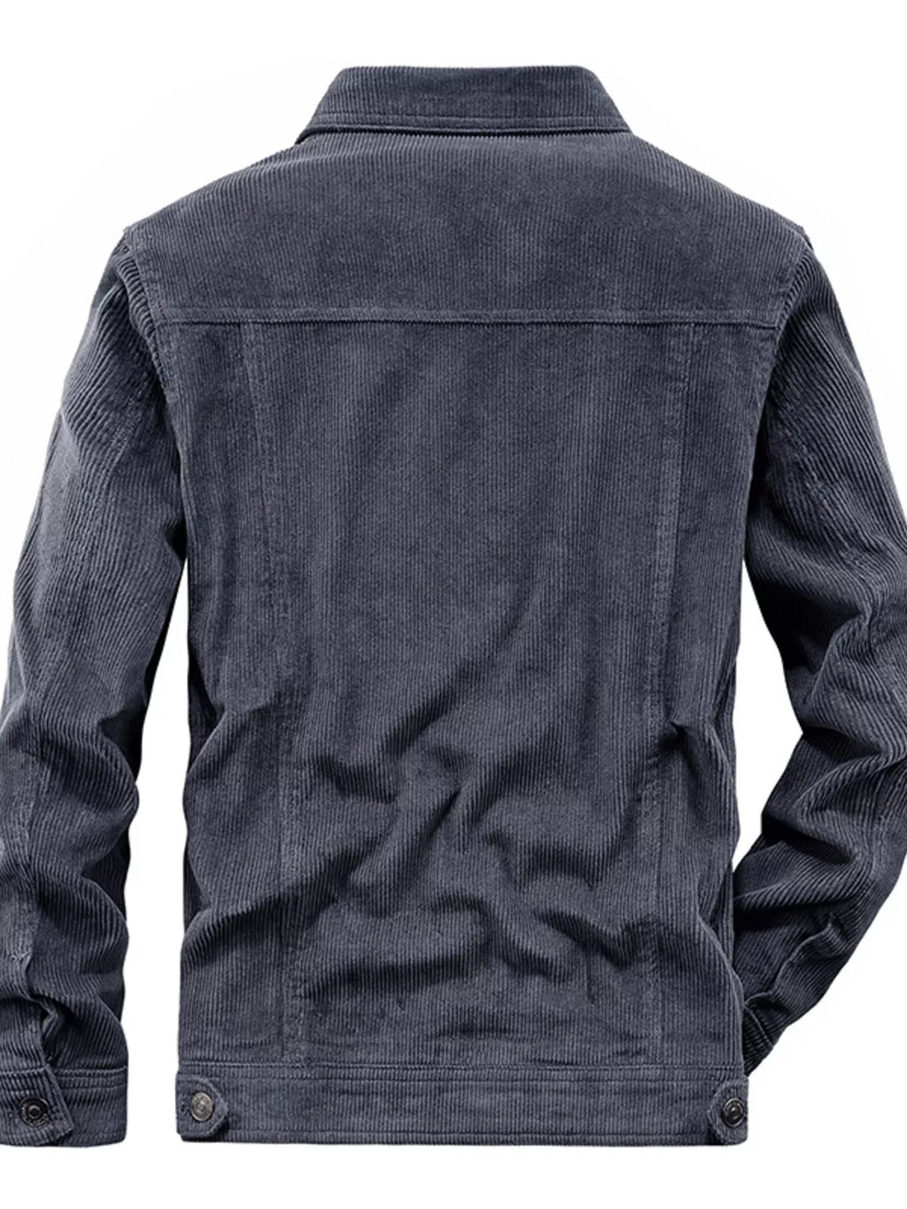 Men's Plus Size Corduroy Button-Down Casual Jacket