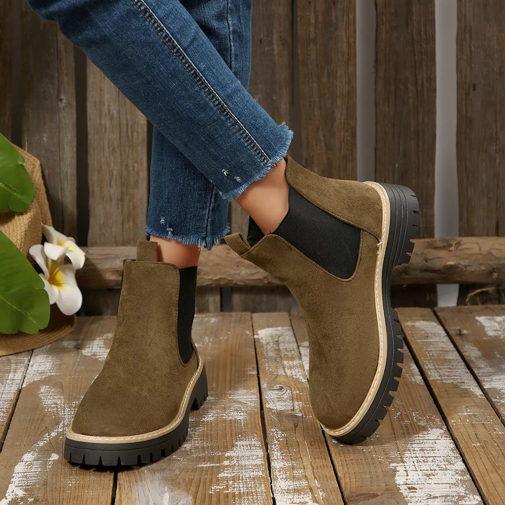 Round Toe Ankle Boots