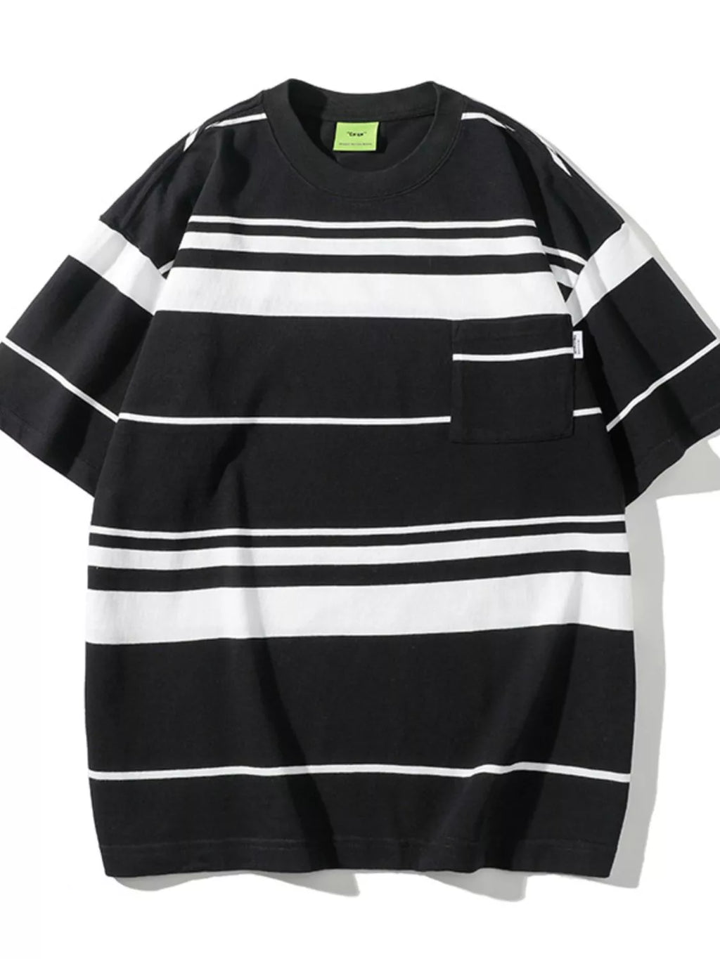 Men's Plus Size Striped Half Sleeve T-Shirt