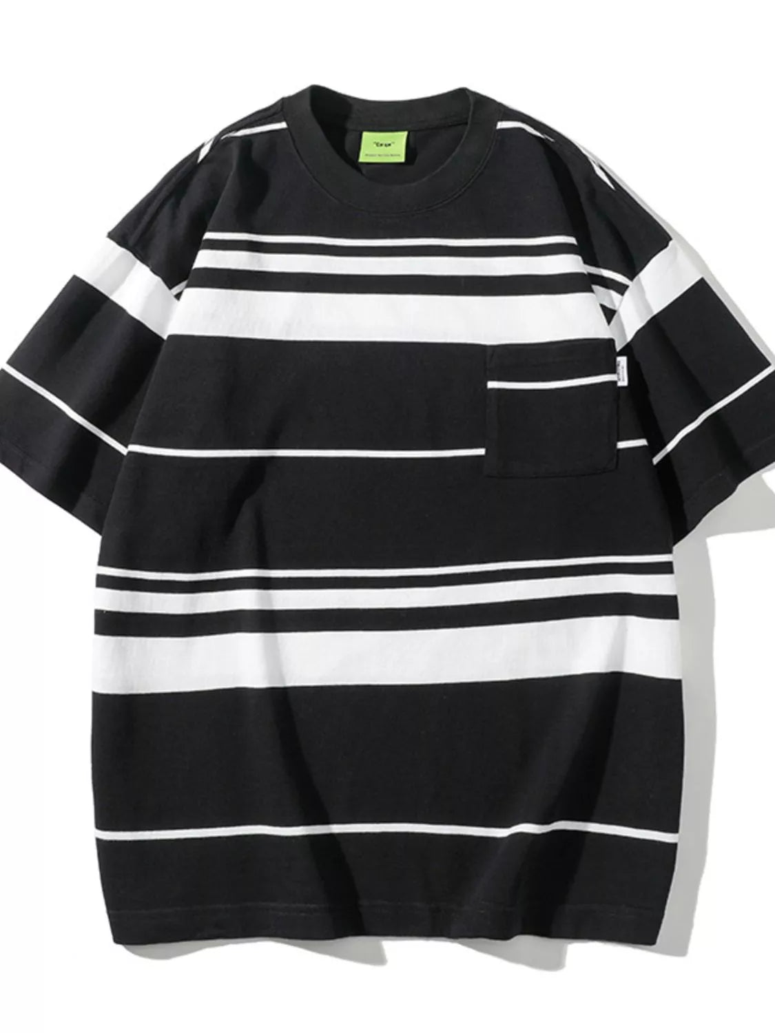 Men's Plus Size Striped Half Sleeve T-Shirt
