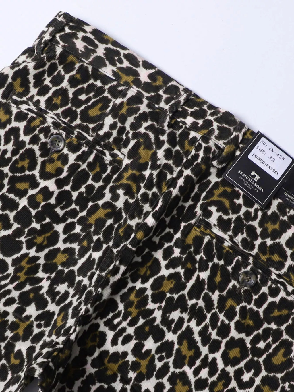 Men's Leopard Print Slim-Fit Pants