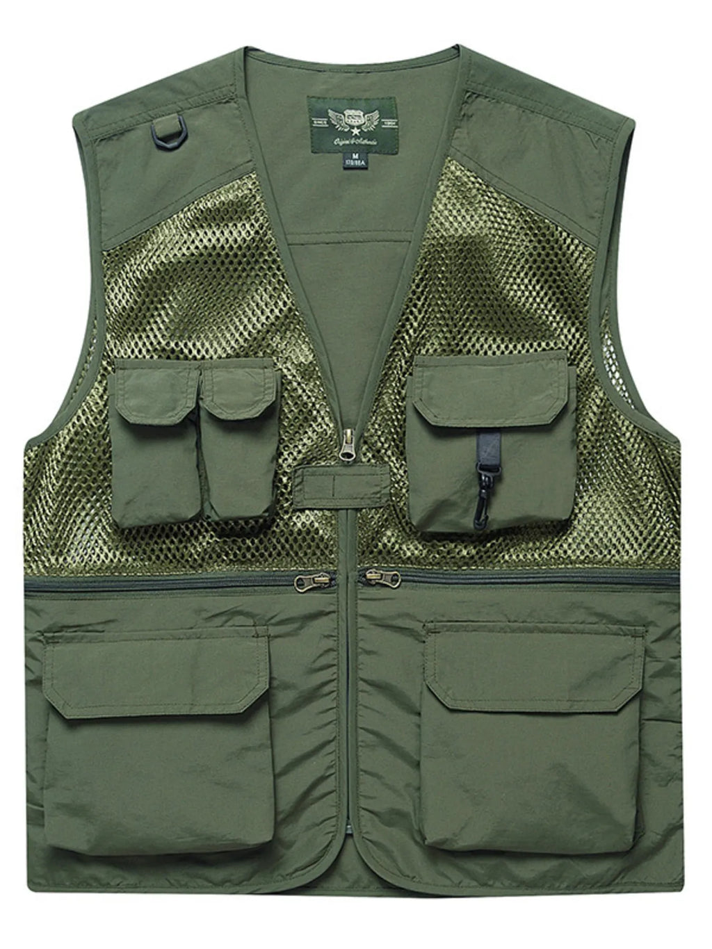 Men's Full Size Multi-Pocket Breathable Vest Plus Size