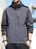 Men's Plus Size Casual Windproof Hooded Jacket