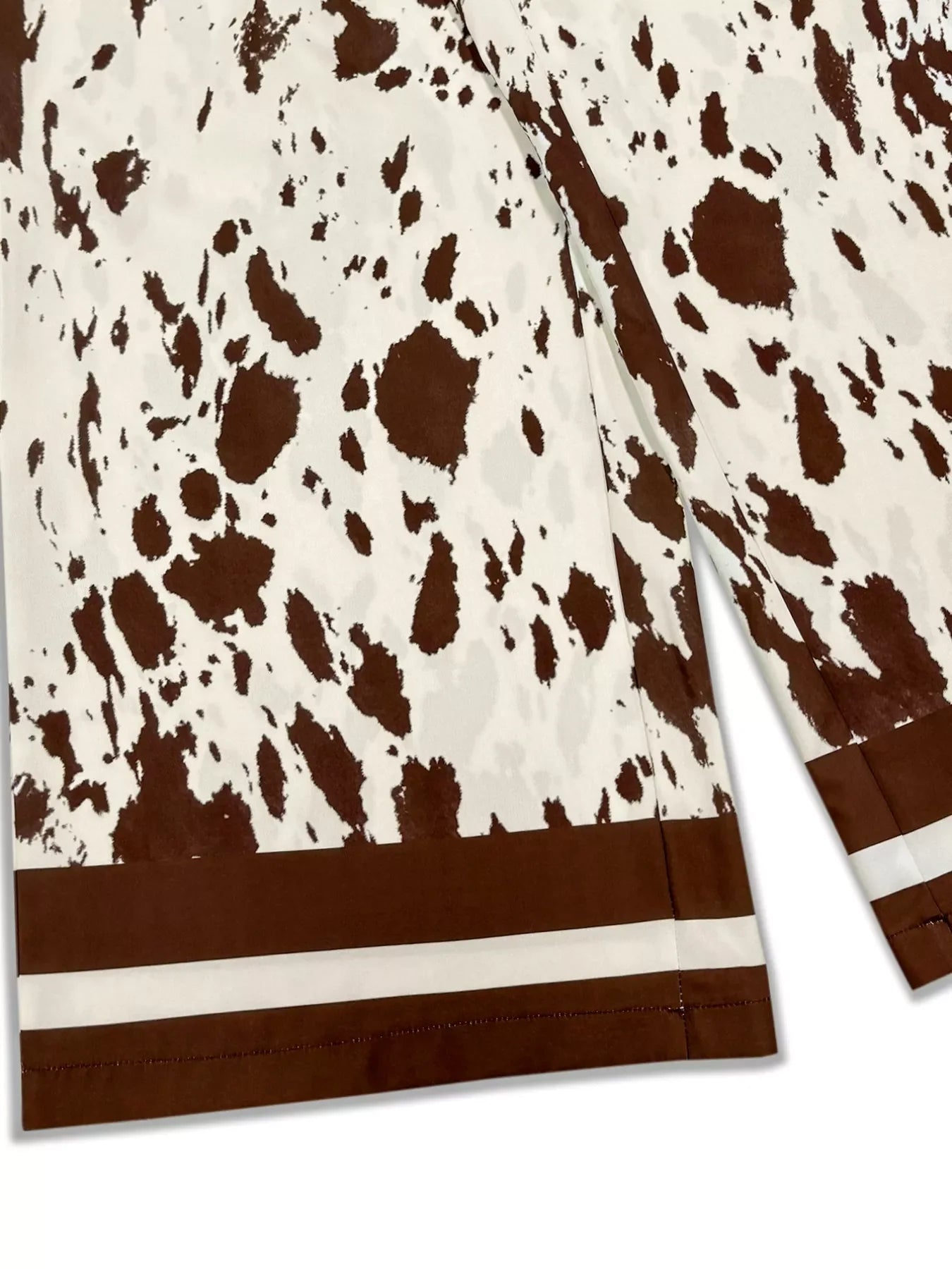 Printed Relaxed Fit Top and Wide Leg Pants Set