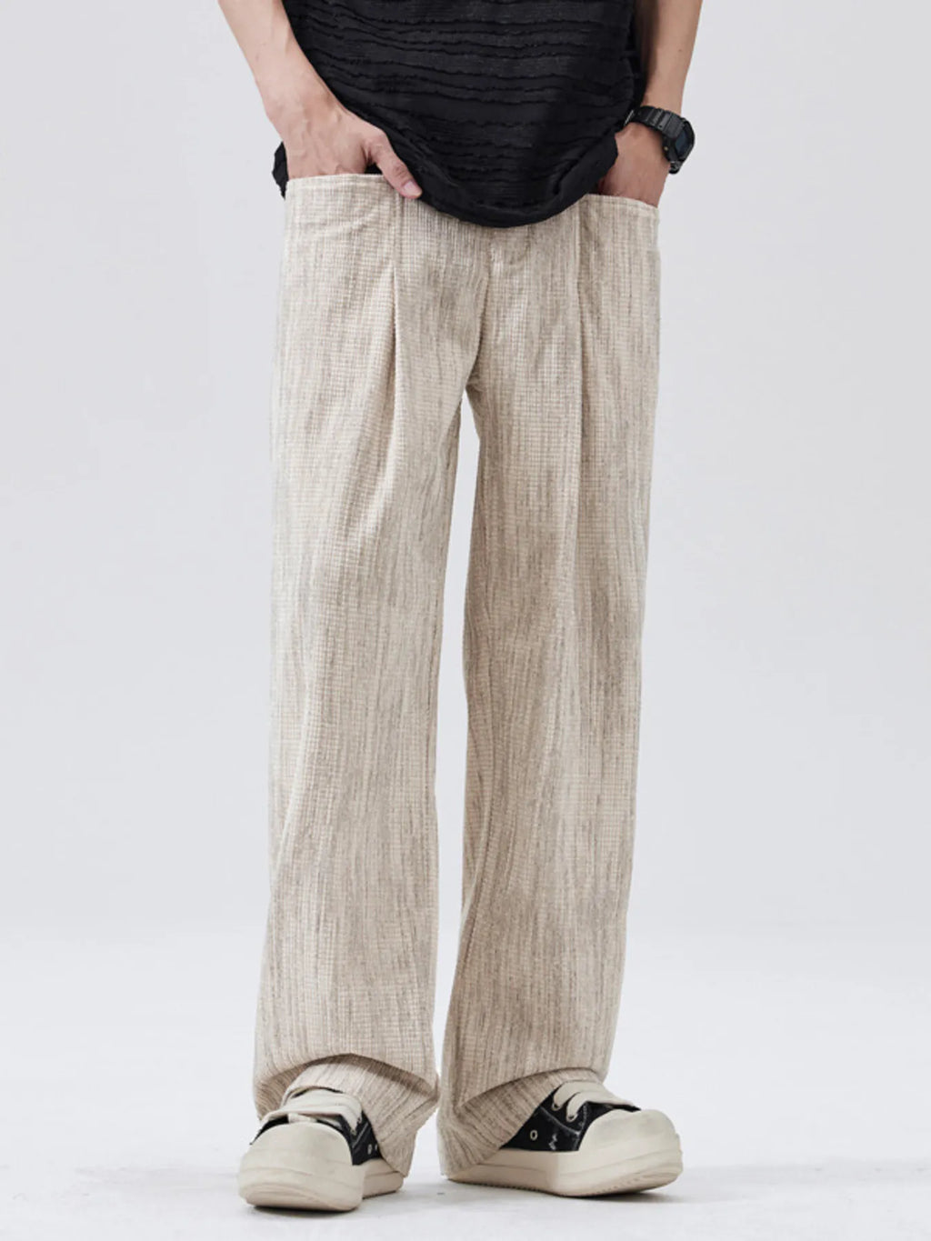 Men's Full Size Wide Leg Pants Plus Size