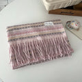 Plaid Fringe Warm Scarf