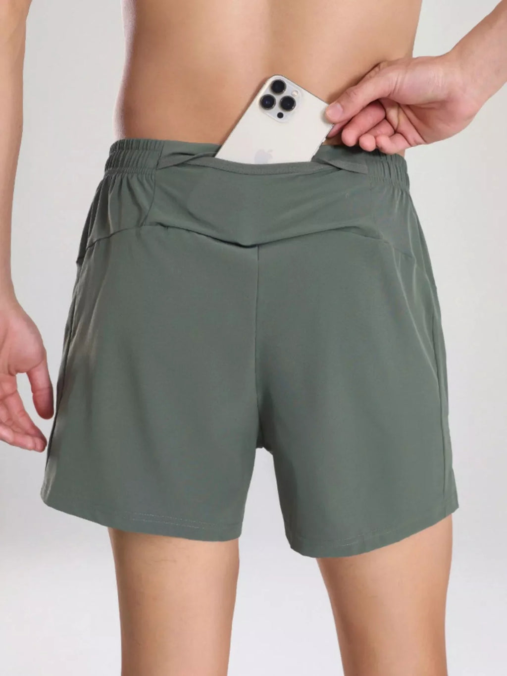 Men's Plus Size Elastic Waist Active Shorts