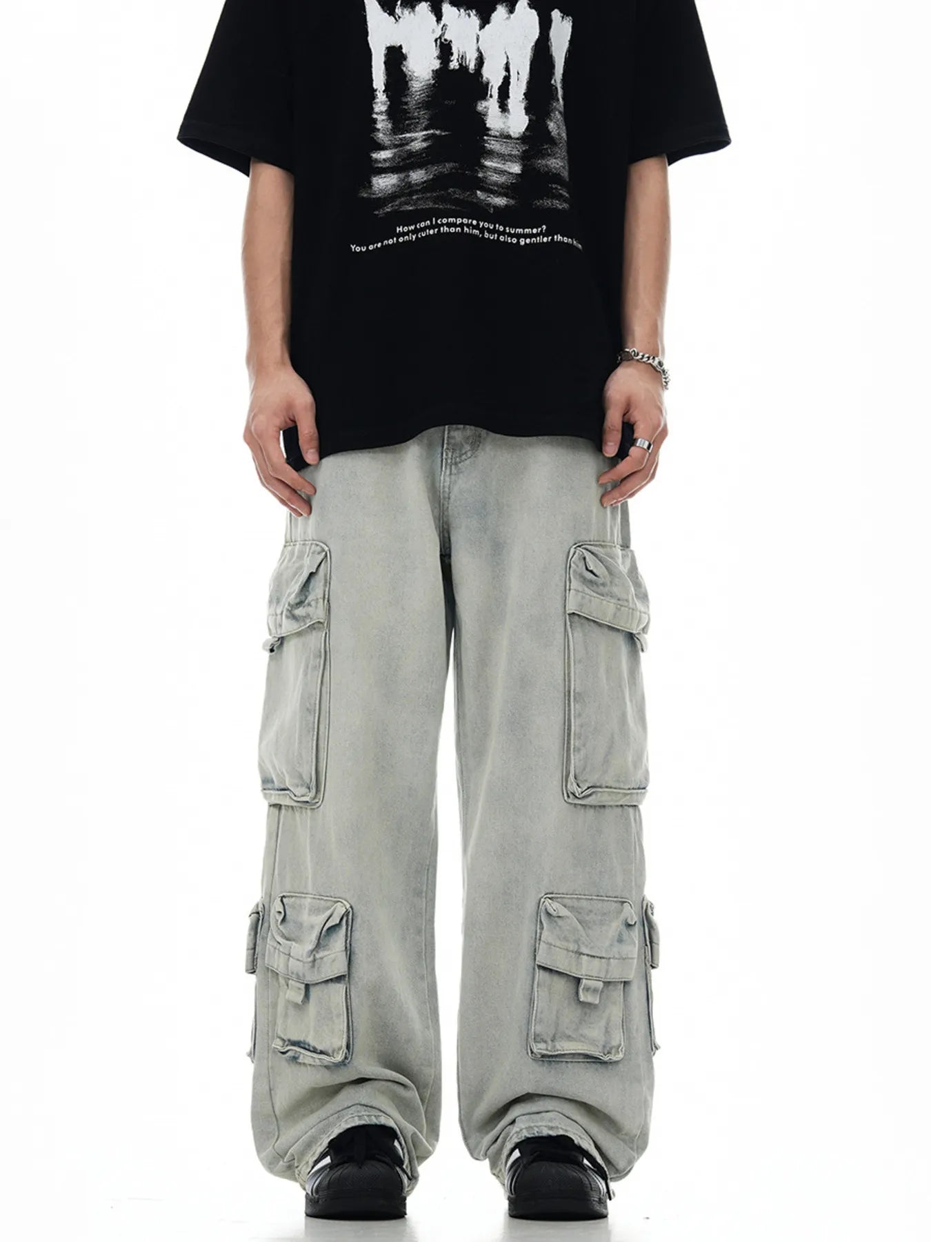 Men's Wash Multi-Pocket Cargo Pants