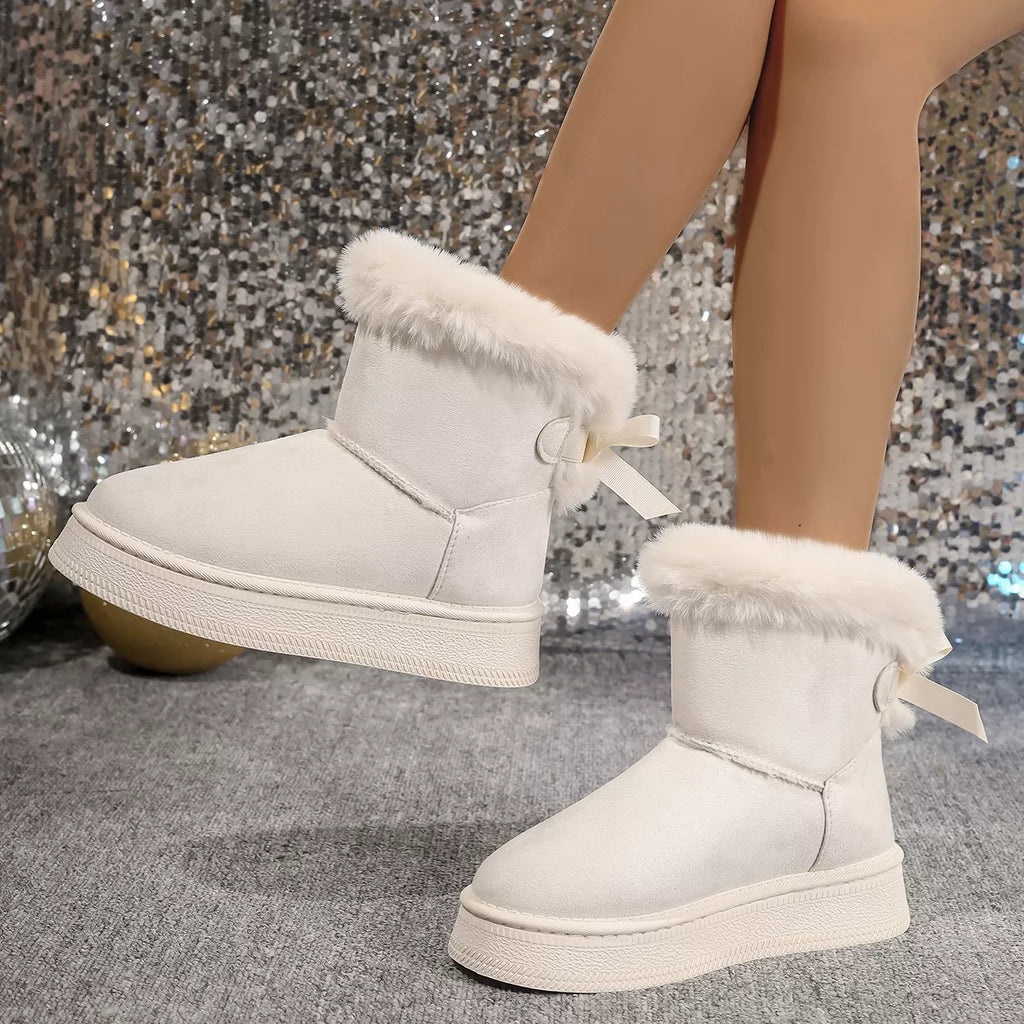 Cozy Faux Fur Trim Boots