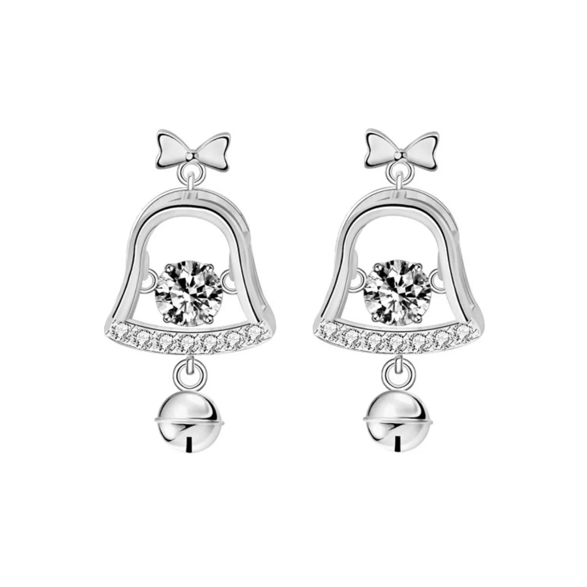 Moissanite 925 Sterling Silver Bell Earrings