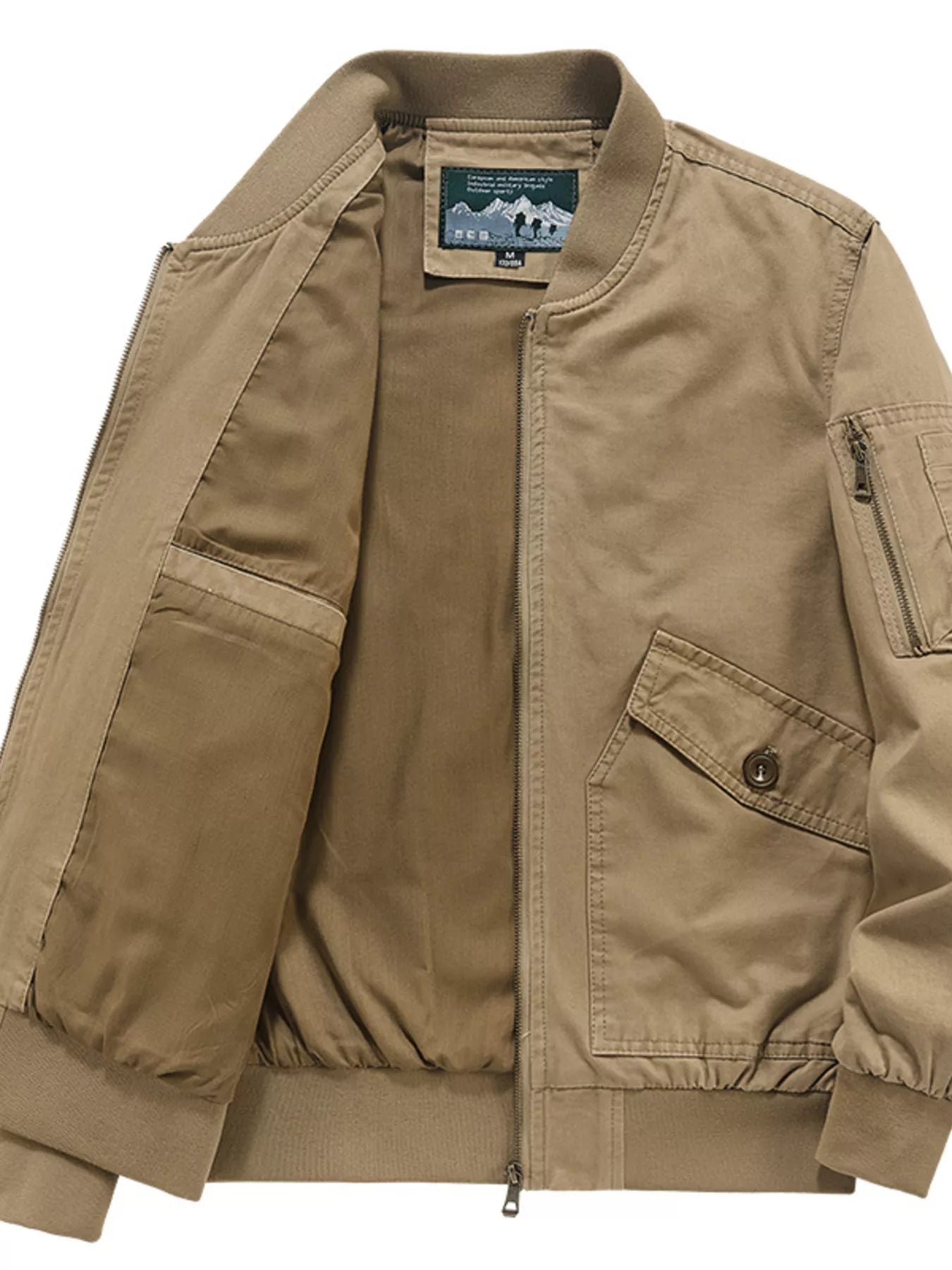 Men's Plus Size Casual Lightweight Bomber Jacket