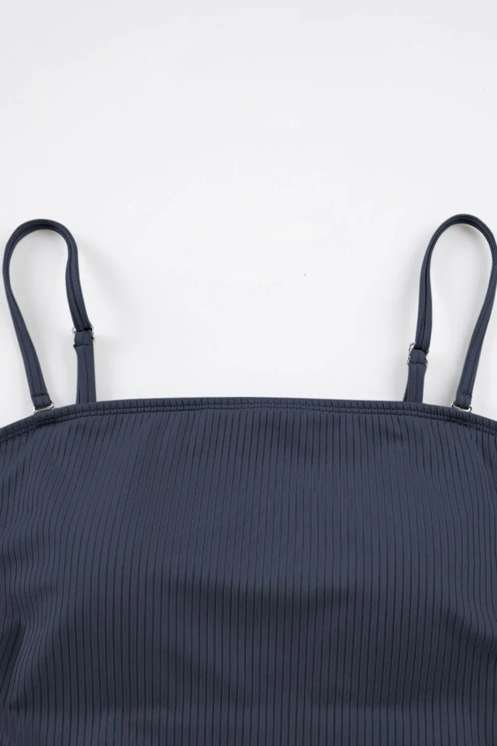 Ribbed Drawstring Sides Cutout One Piece Swimsuit