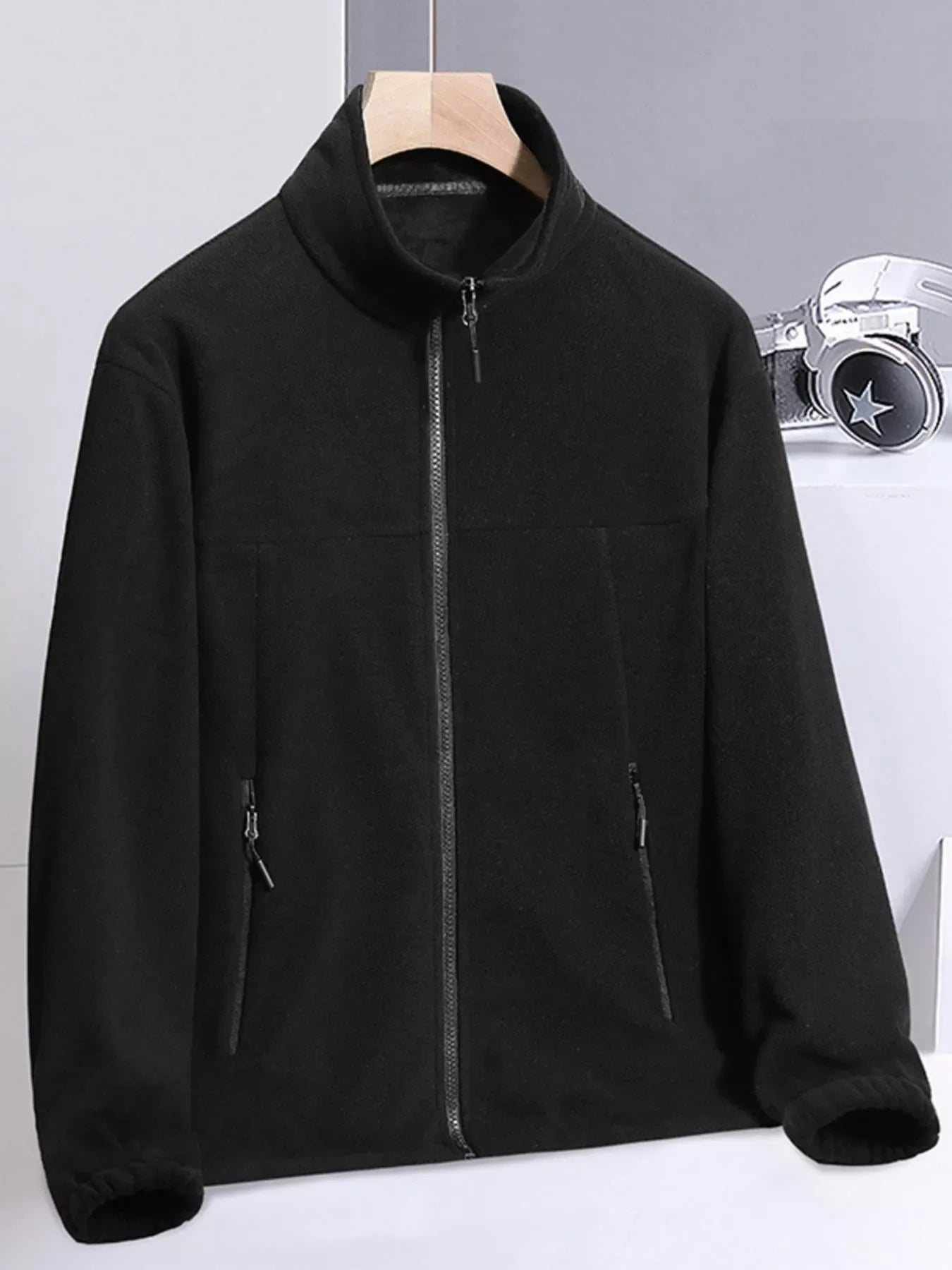 Men's Plus Size Zip Up Hooded Jacket