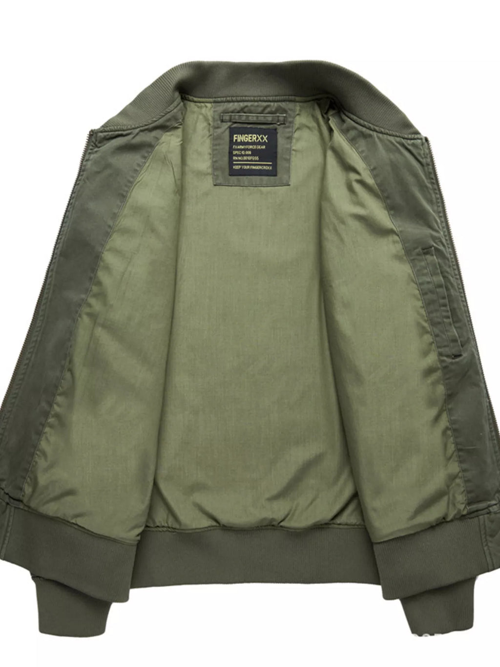 Men's Plus Size Zip Up Long Sleeve Jacket