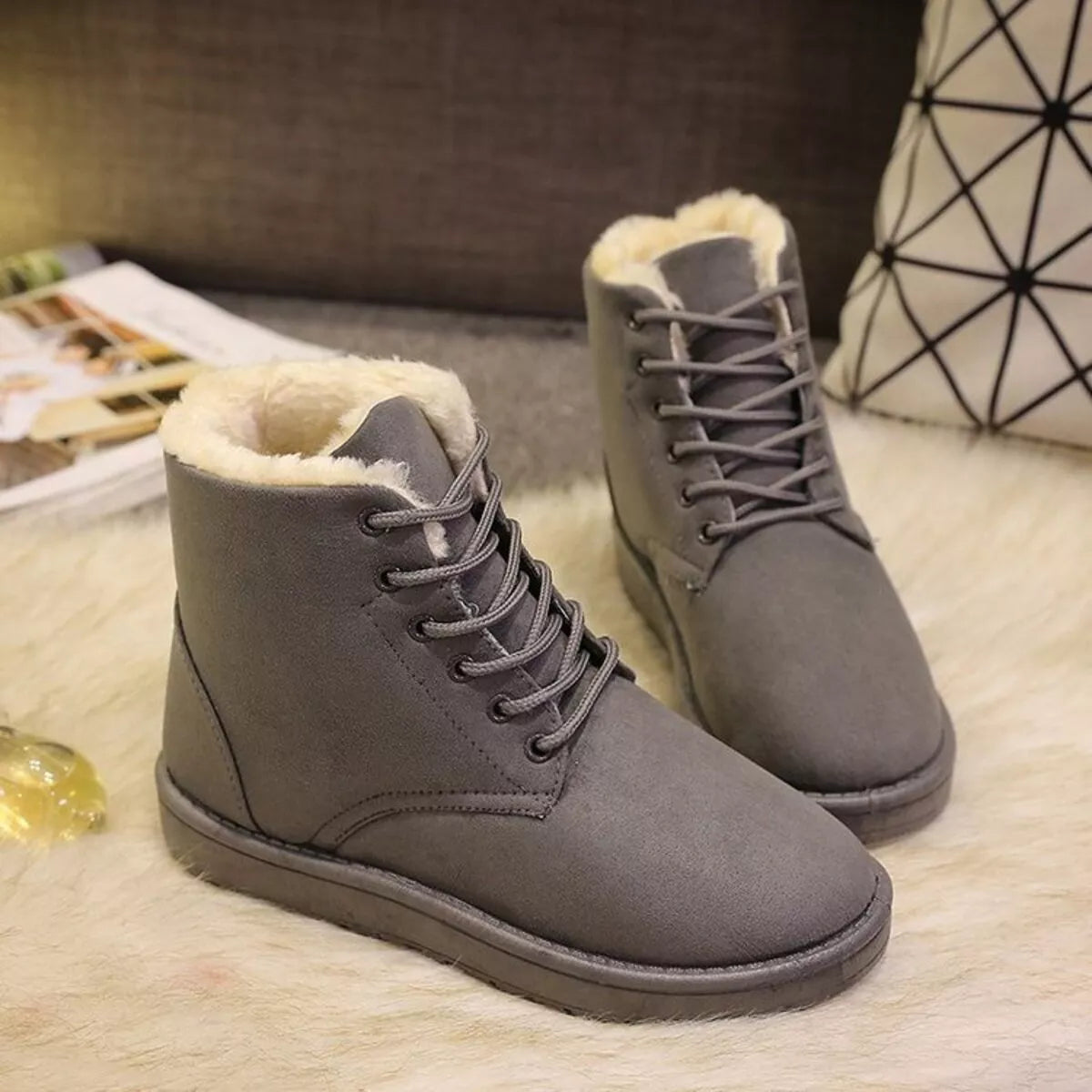 Lace-Up Ankle Boots