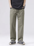 Men's Full Size Casual Drawstring Cargo Pants Plus Size