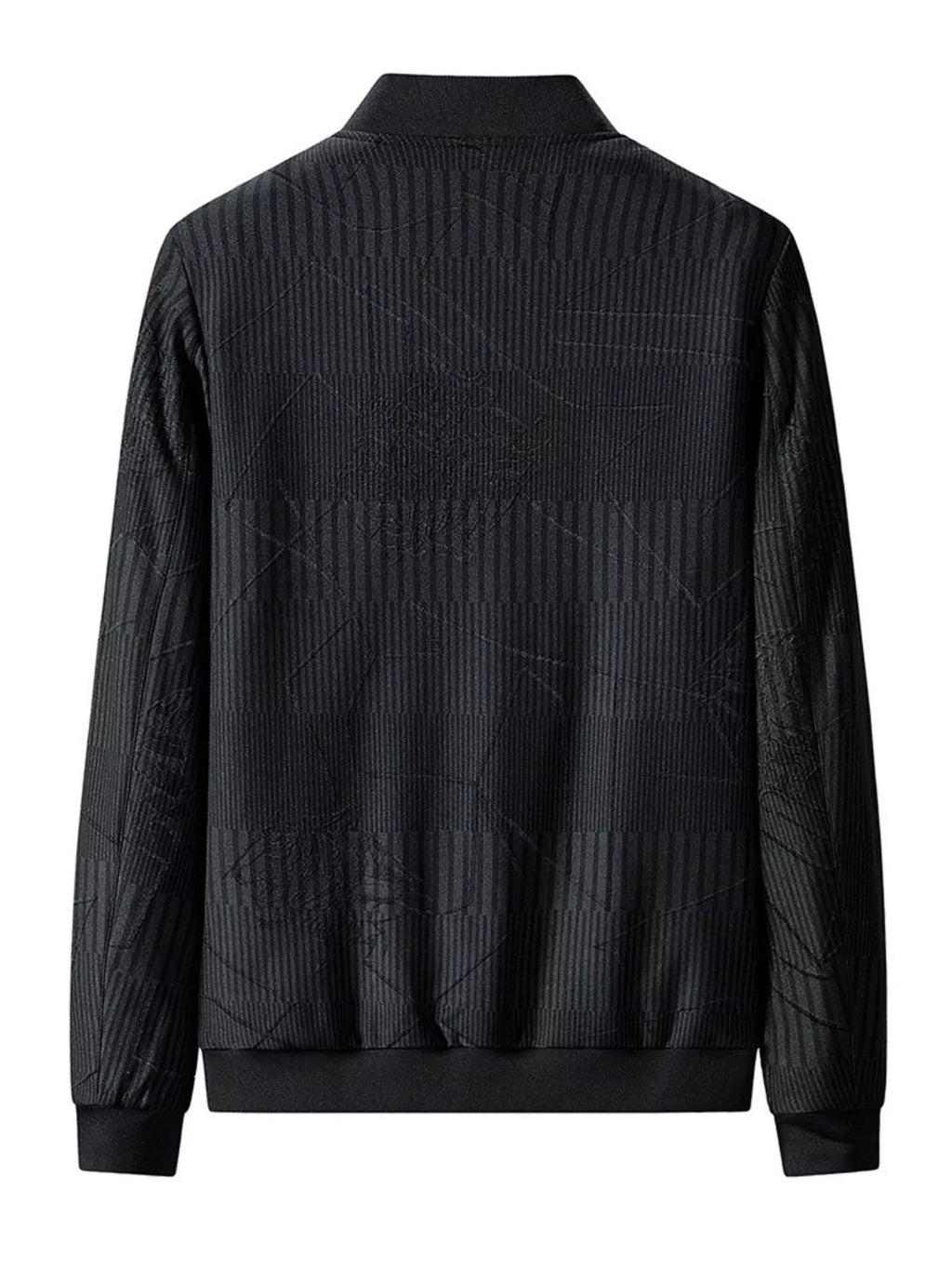 Men's Plus Size Zip Up Textured Jacket