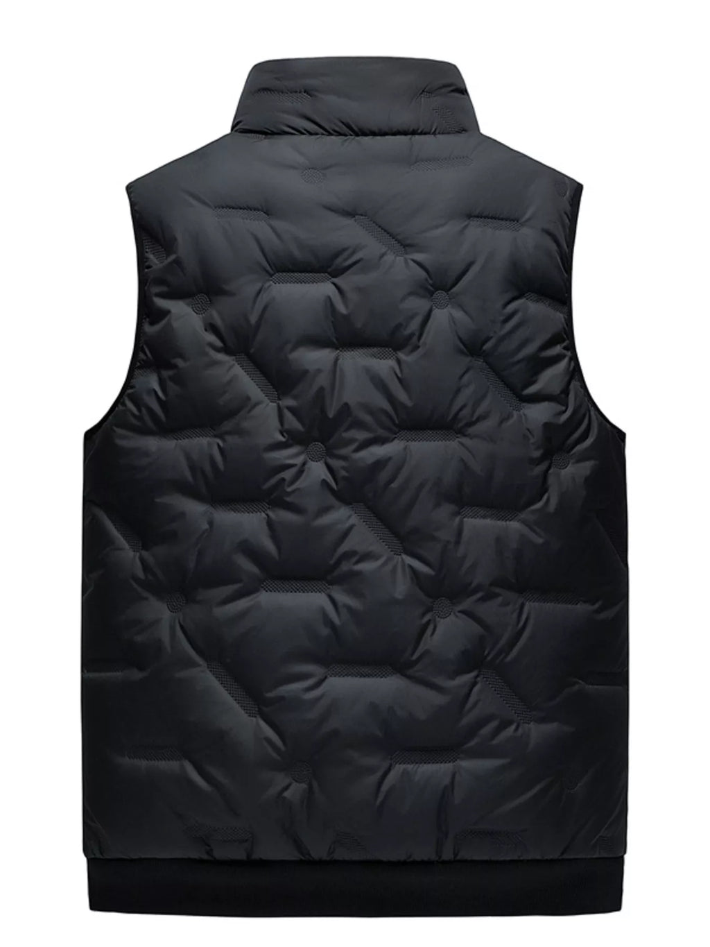Men's Plus Size Zip Up Padded Quilted Vest