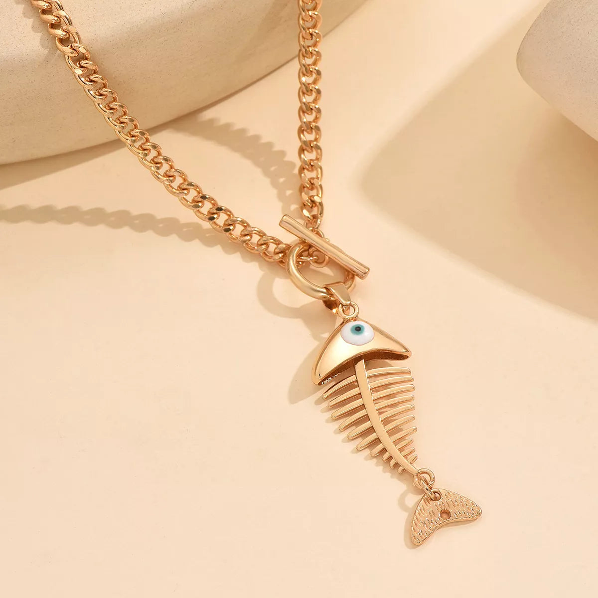 18K Gold-Plated Fishbone Necklace