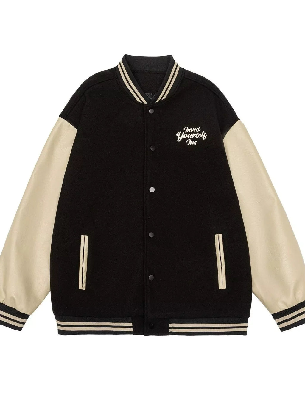 Men's Contrast Snap Down Jacket