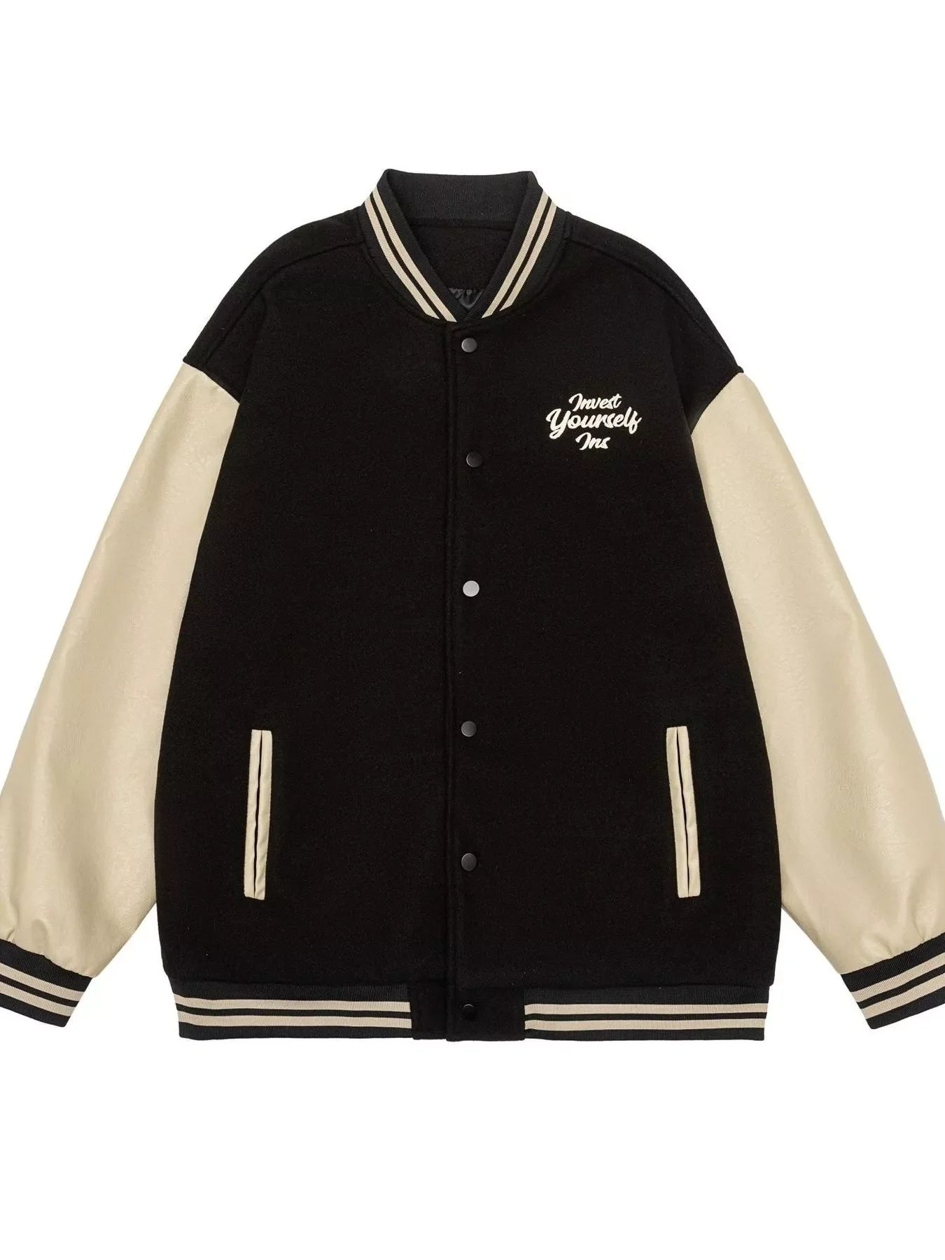 Men's Contrast Snap Down Jacket