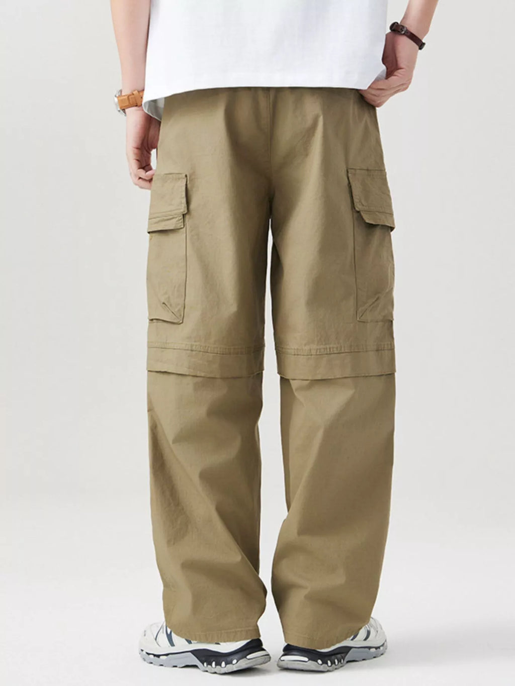 Men's Plus Size Loose Fit Multi-Pocket Cargo Pants