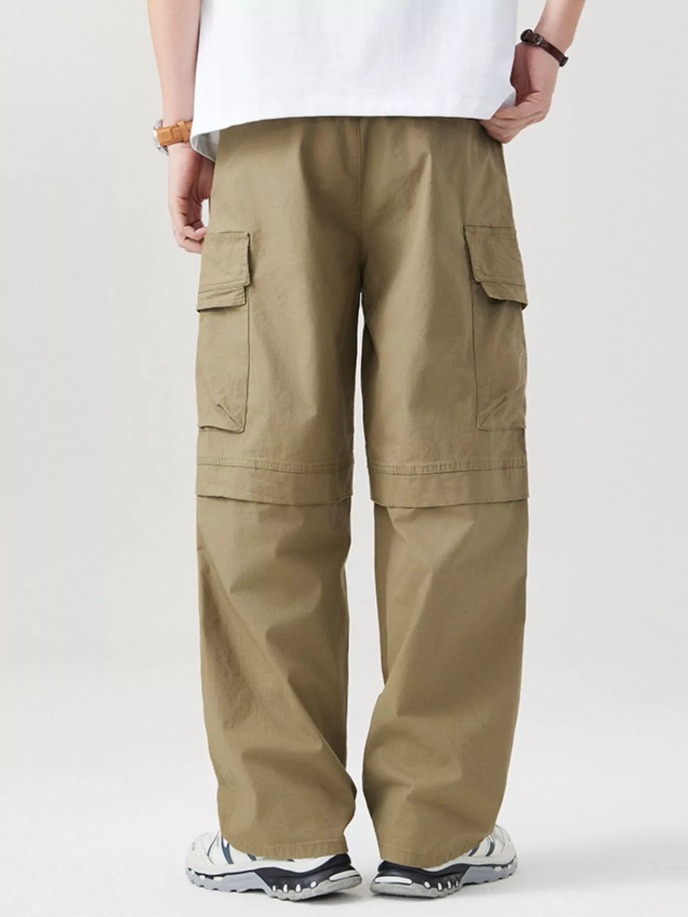 Men's Plus Size Loose Fit Multi-Pocket Cargo Pants