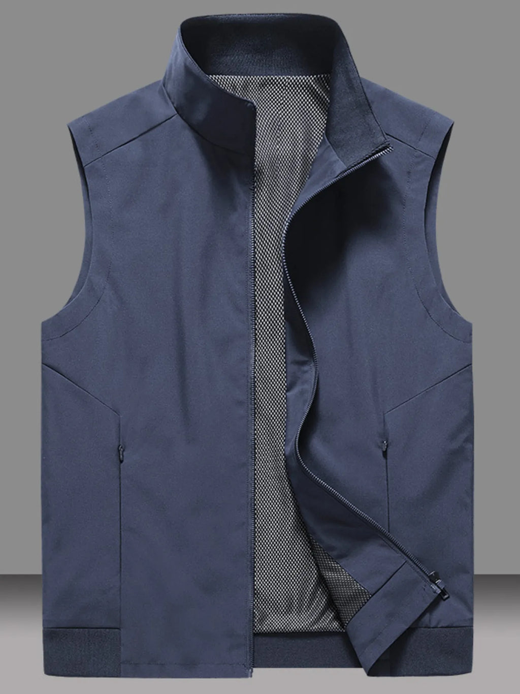 Men's Plus Size Zip Up Vest Coat
