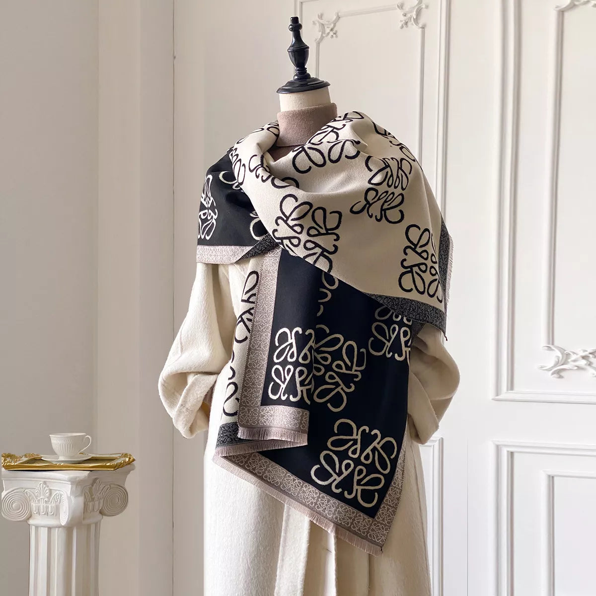 Raw Hem Winter Scarf
