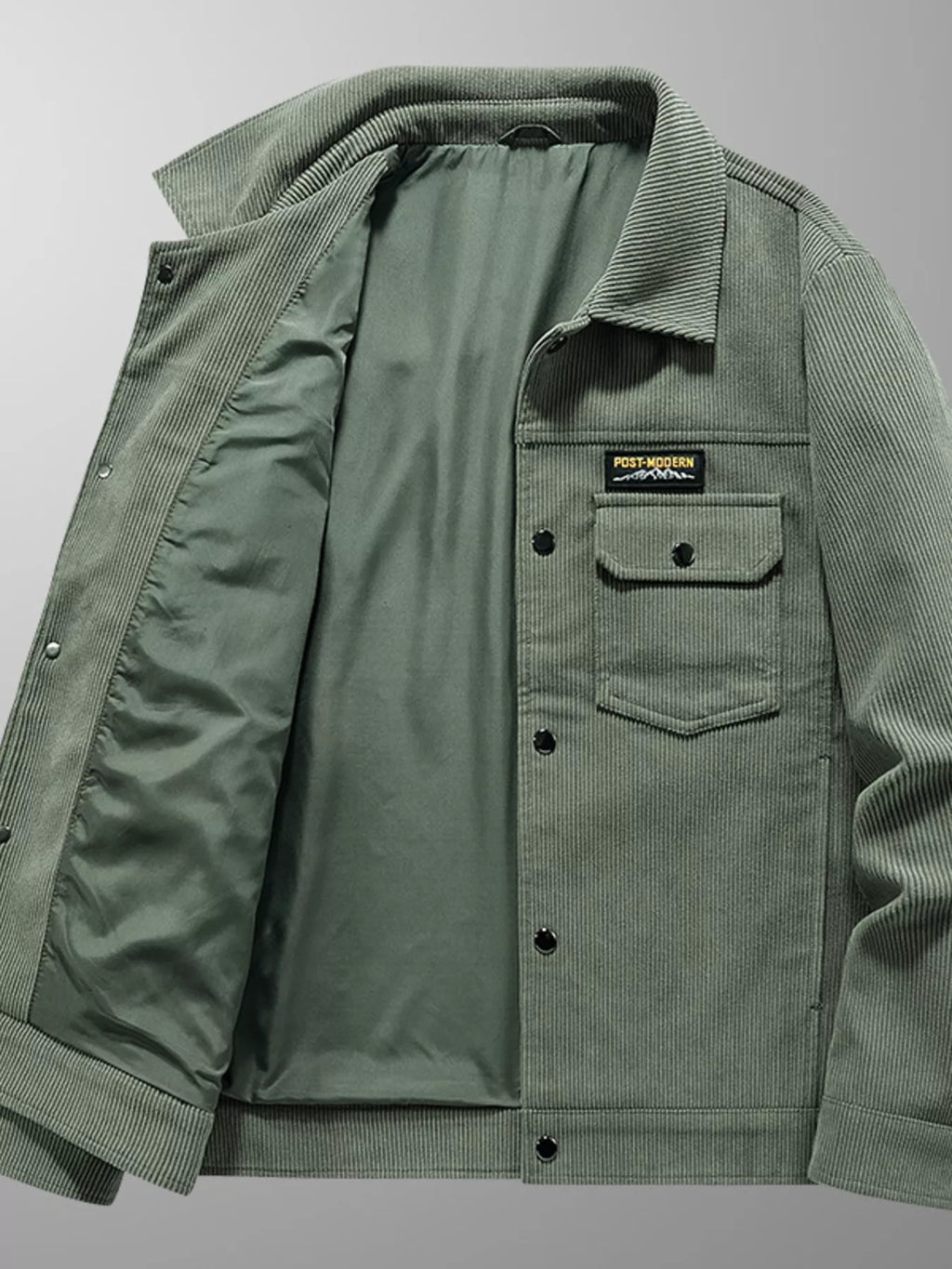 Men's Plus Size Casual Corduroy Button-Down Jacket