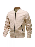 Men's Plus Size Zip Up Long Sleeve Jacket